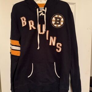 Vintage Boston Bruins Old Time Hockey Jersey Hoodie Size XL